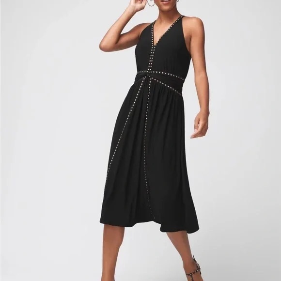 White House Black Market studded jersey dress Size 10 - Picture 4 of 11